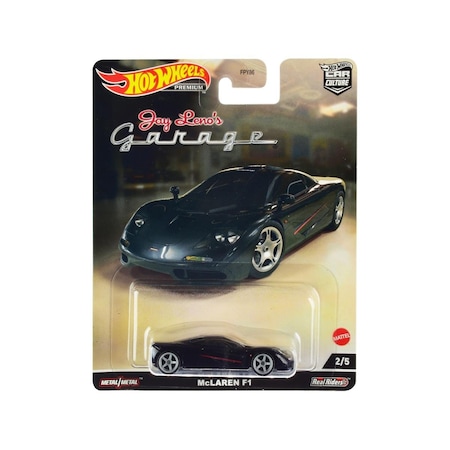 Hot Wheels Hotwheels  McLaren F1 Black with Red Stripes Jay Lenos Garage Diecast Model Car HCK08